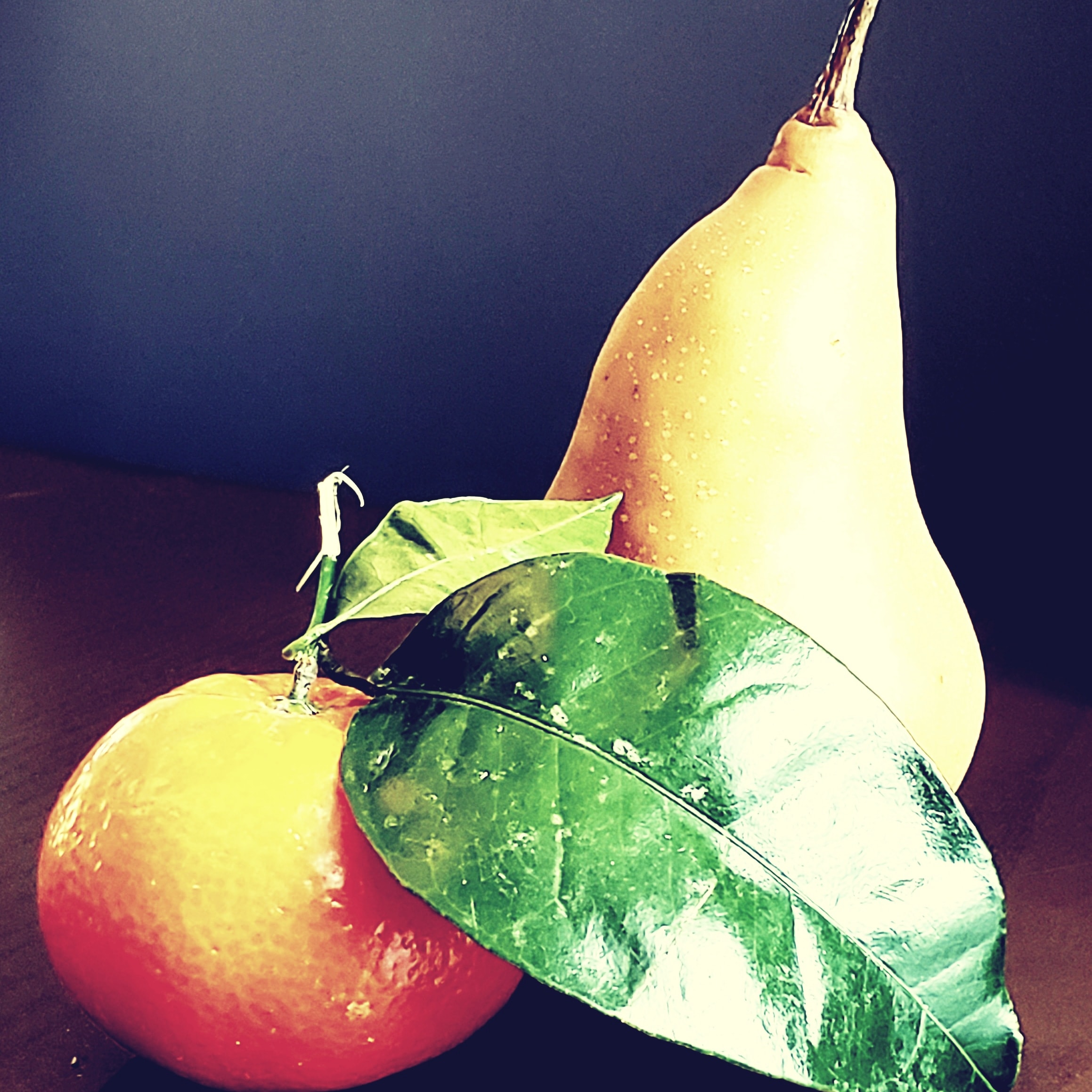 Nature morte avec pomme et poire